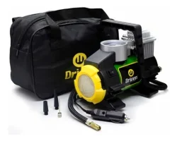 Compresor Metalico 12V - Luz Led - Bolso - VERDE