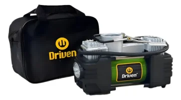 Compresor Metalico 12 Volts - DOBLE Piston - Luz Led - Bolso - VERDE