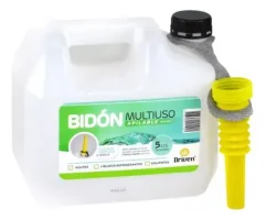 Bidon multiuso reforzado 5 litros - TRANSPARENTE c/pico - DRIVEN